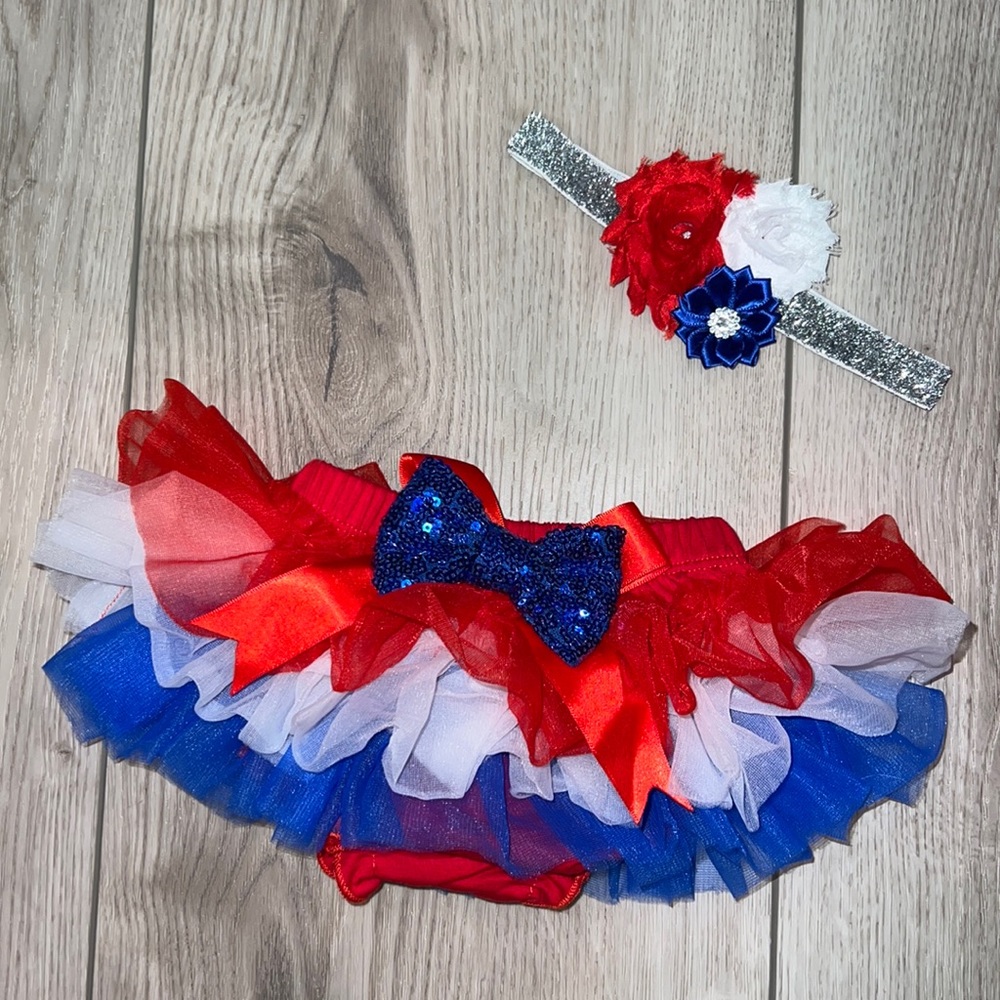 Red, White and Blue Bloomers & Headband